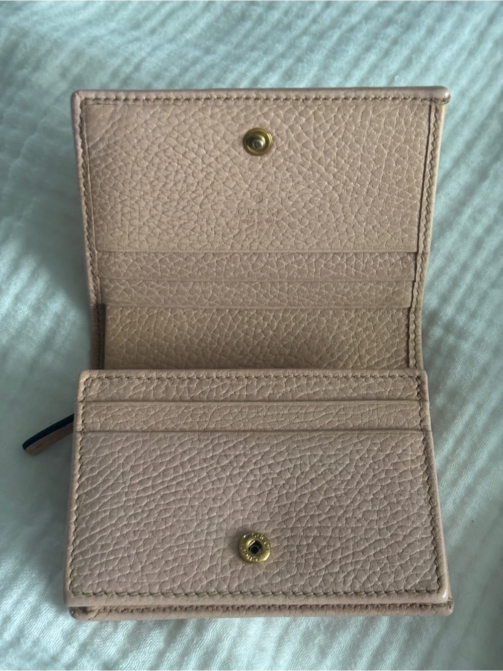 Gucci Pebbled Calfskin Butterfly Card Case Perfect Pink - Picture 6 of 15